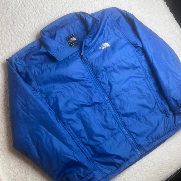 The north face men's blue full zip puffer jacket warm outdoors xl - Picture 2 of 7